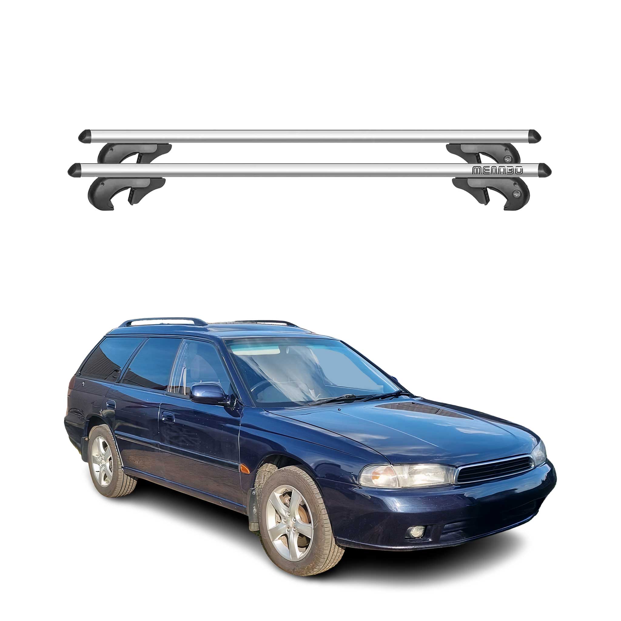 1993-1998 Subaru Legacy Wagon Roof Rack Cross Bars Silver