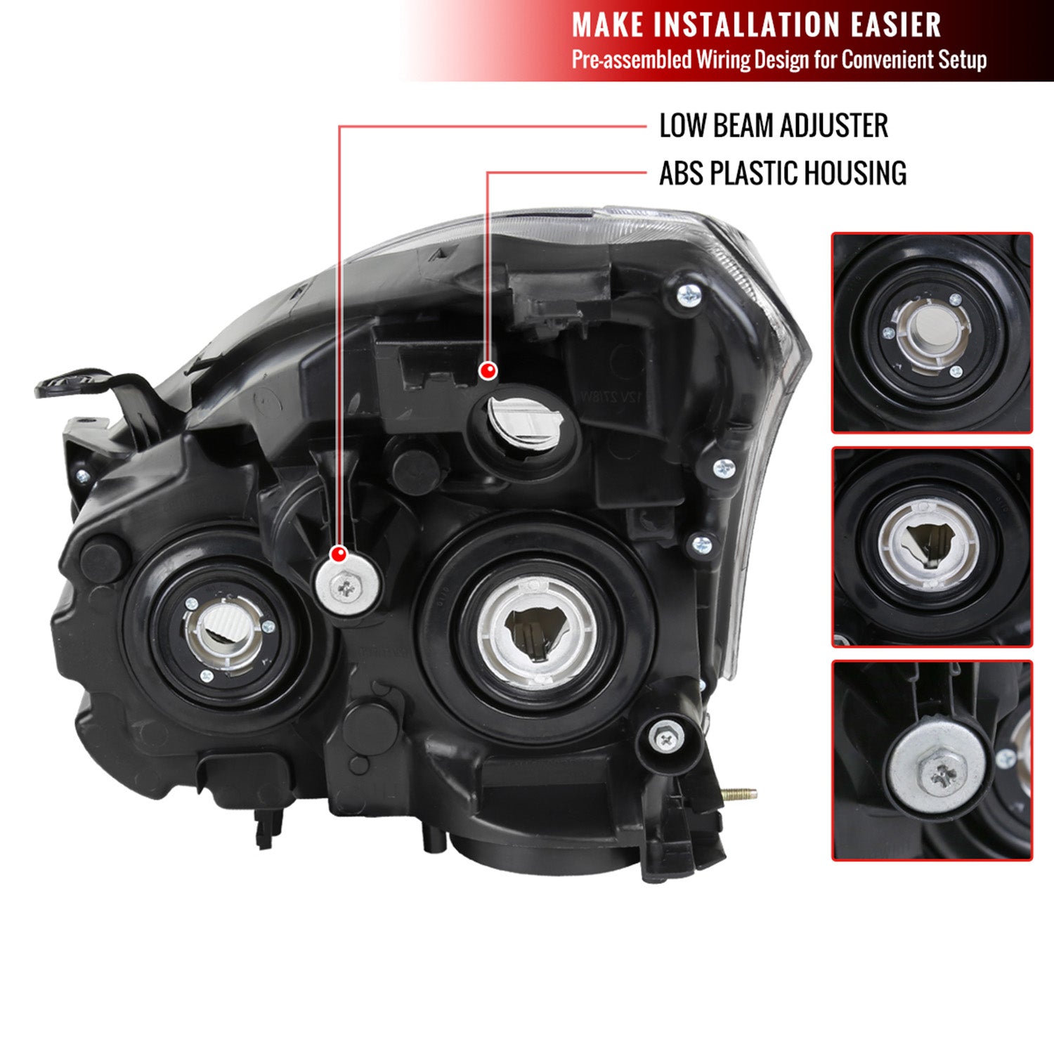 2008-2013 Nissan Rogue/ Rogue Select Headlight Amber Reflector Passenger Side