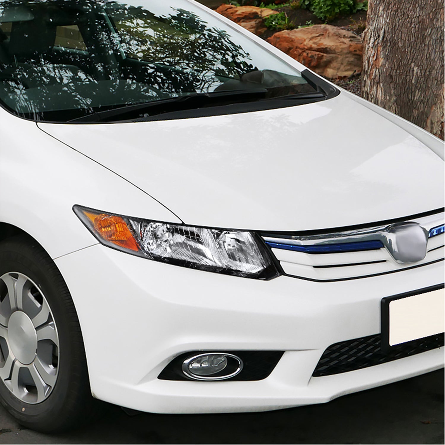 2012-2013 Honda Civic Coupe/ 2012-2015 Civic Sedan Crystal Headlights Matt Black