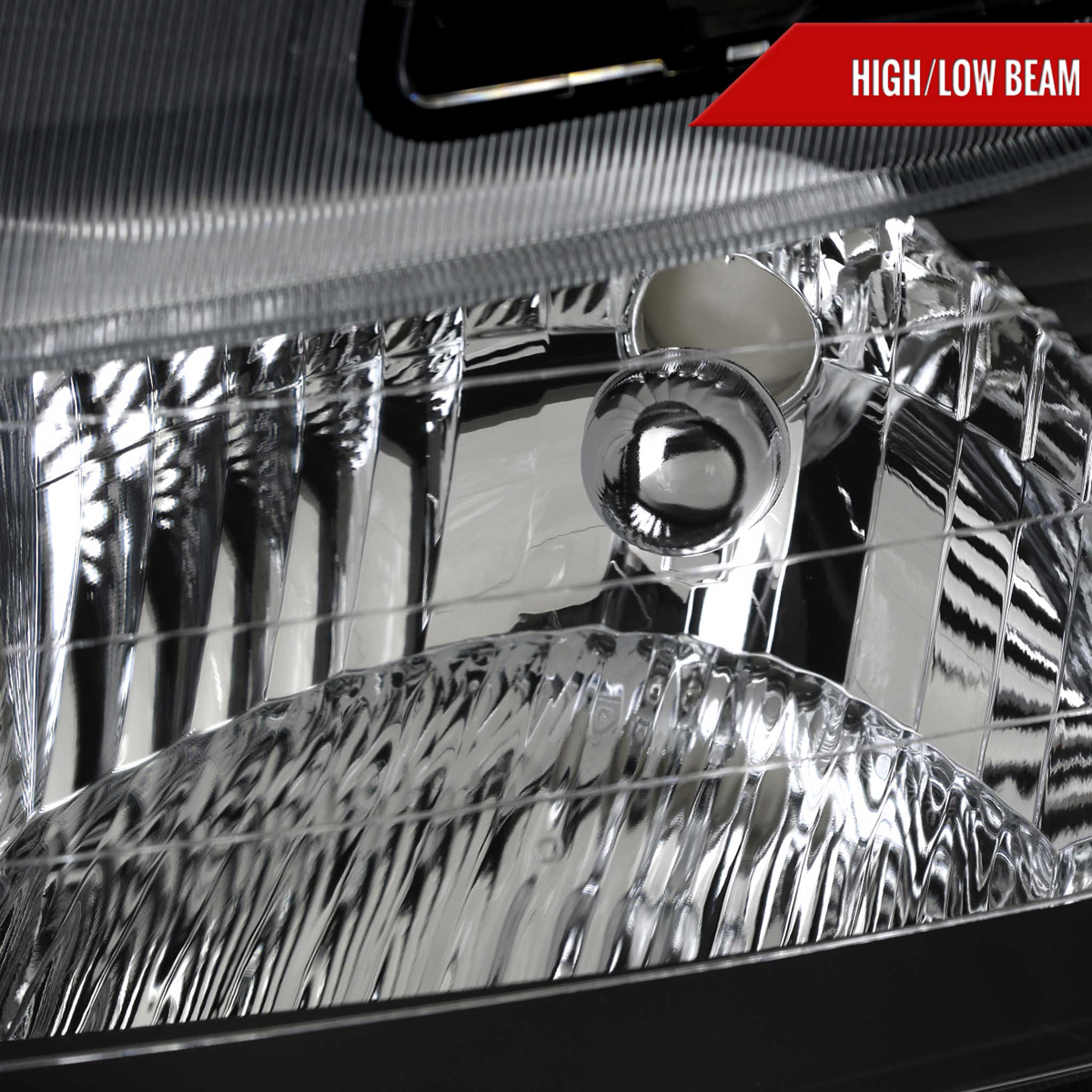 For Chevrolet Equinox 2005-2009 Headlights Switchback LED Bar Turn Signal Matte Black Housing Clear Lens