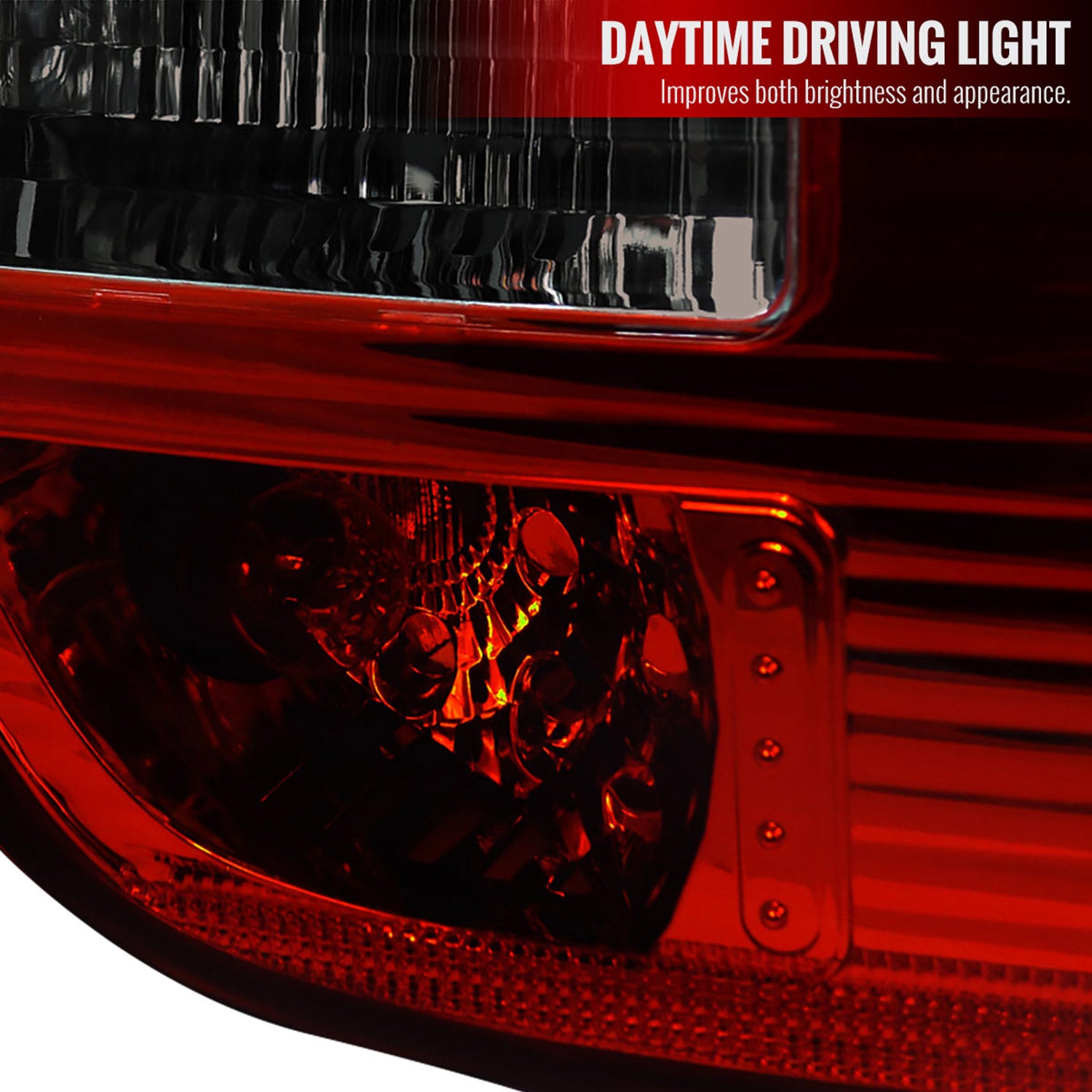 2000-2006 BMW E53 X5 Tail Lights - APC Chrome Housing/Red Smoke Lens