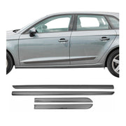 Mercedes Side Door Molding Trim Skirt Garnish Stainless Steel Dark 4Pcs