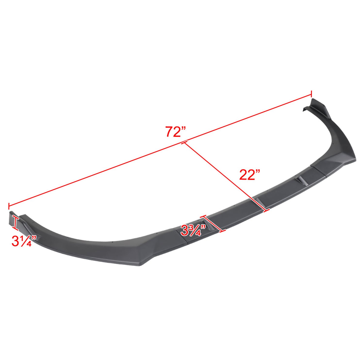 2021-2022 Hyundai Elantra Matte Black 3Pcs Front Bumper Lip Splitter Kit