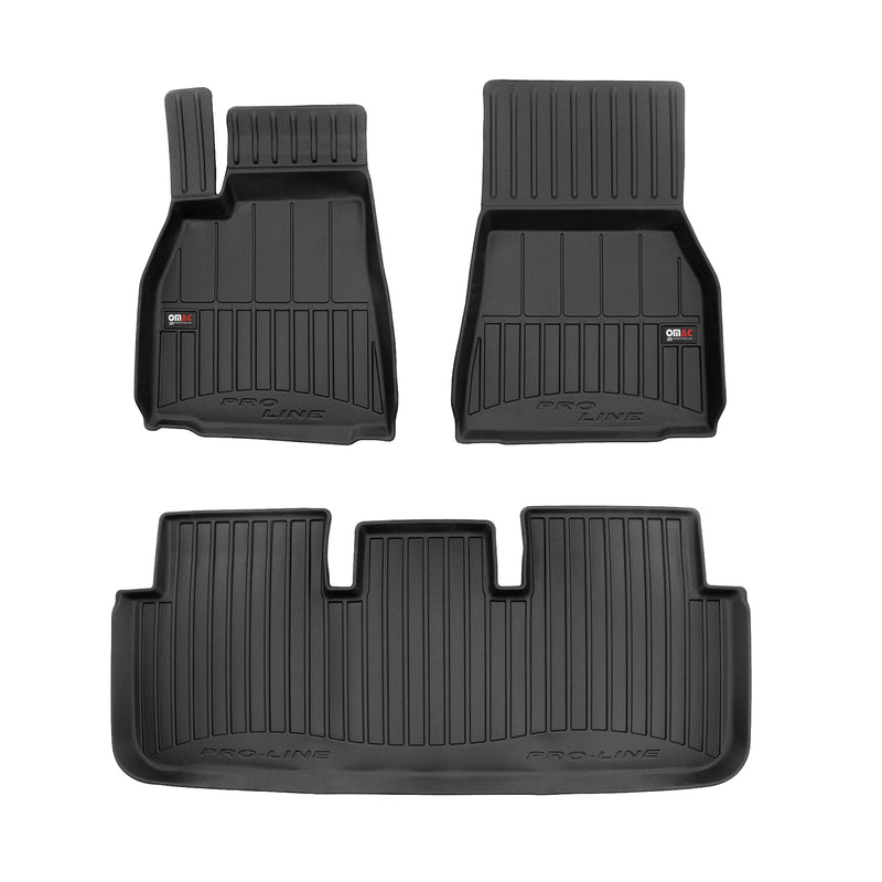 2021-2024 Tesla S Premium Floor Mats Liners Full Set All Weather Heavy Duty Black