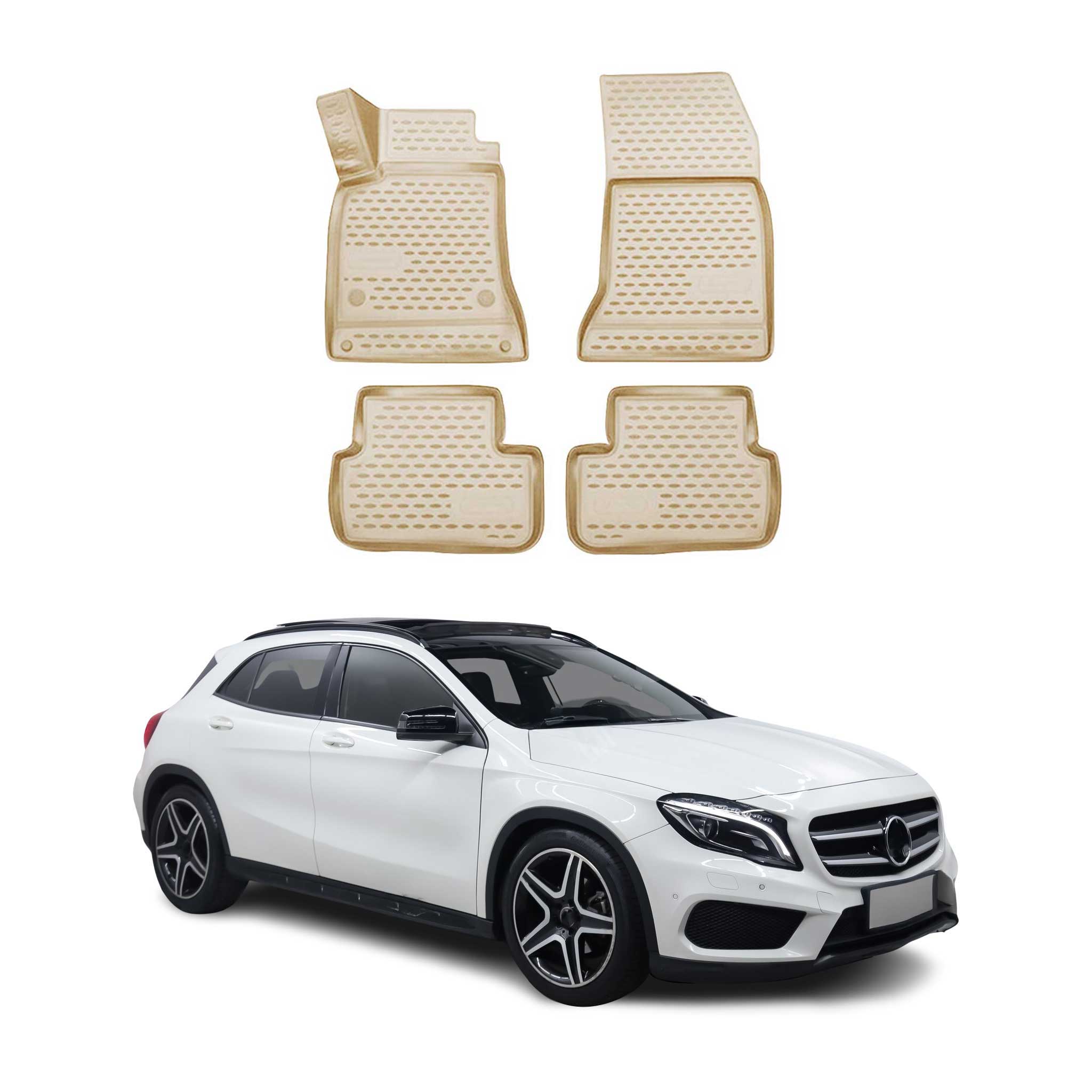 2015-2019 Mercedes GLA Class X156 Floor Mats Liners Full Set All Weather Beige