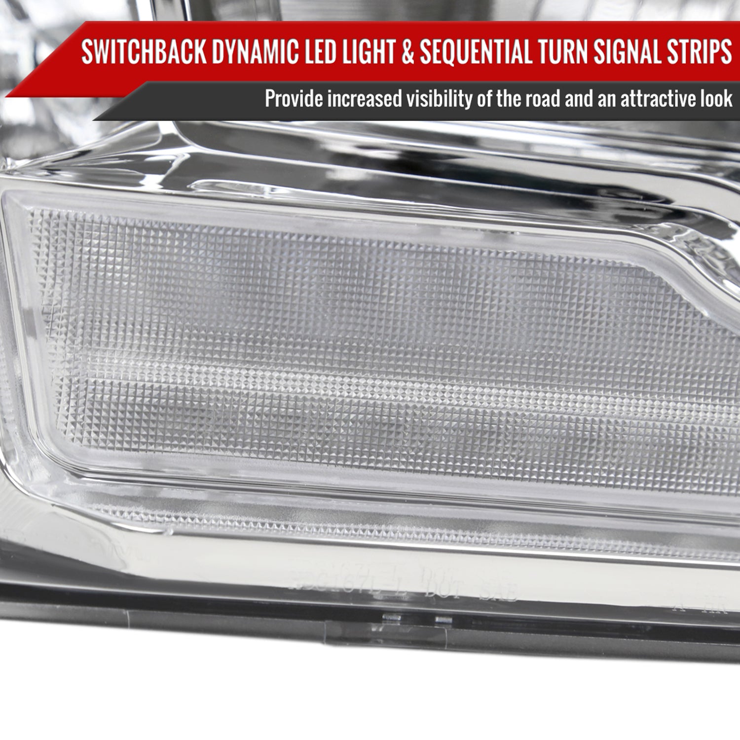 2009-2018 Dodge RAM 1500/ RAM 2500 3500 Dual LED Bar Factory Headlights Chrome