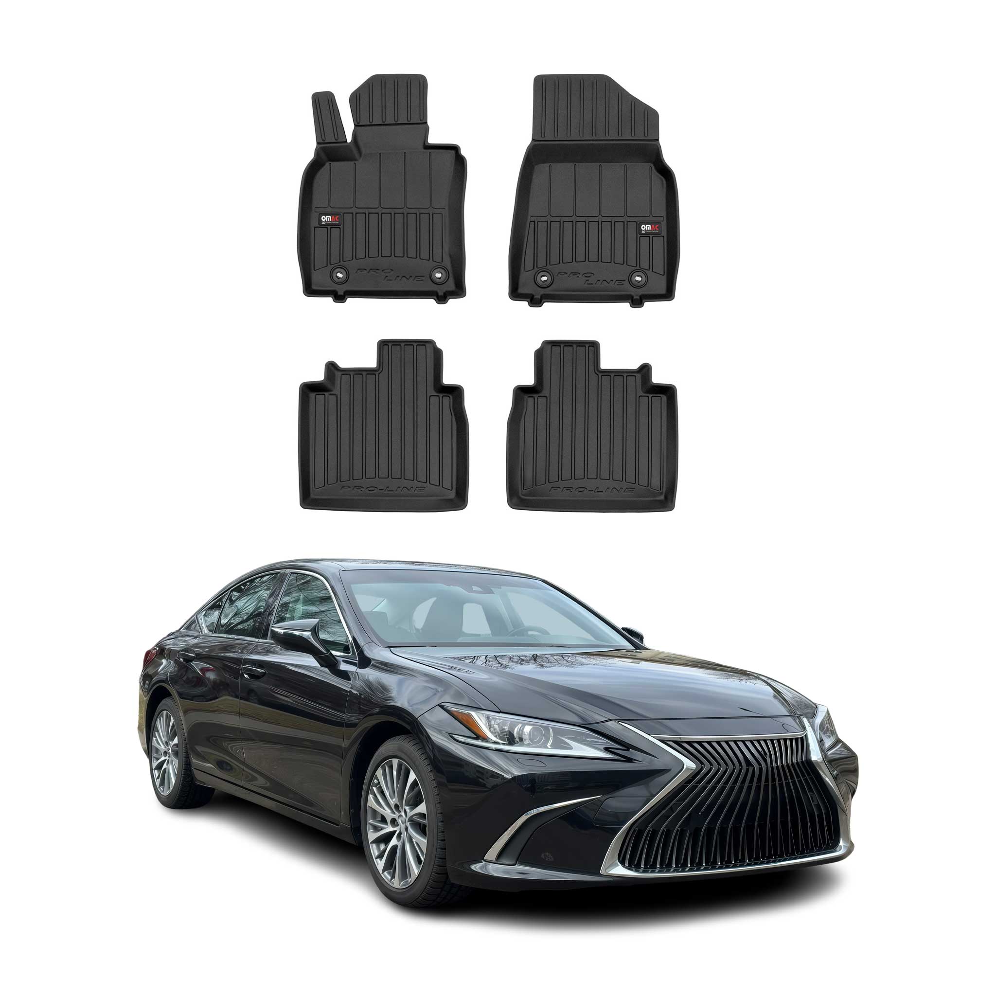 2019-2025 Lexus ES 300h Premium Floor Mats Liners Full Set All Weather Heavy Duty