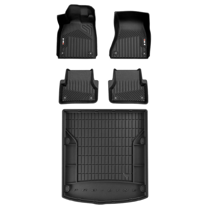 2012-2018 Audi A6 Floor Mats & Cargo Liner Full Set All Weather Black