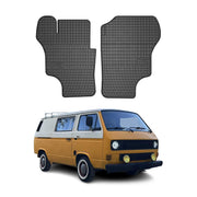1980-1991 VW Vanagon Floor Mats Liners Full Set All Weather Rubber Black