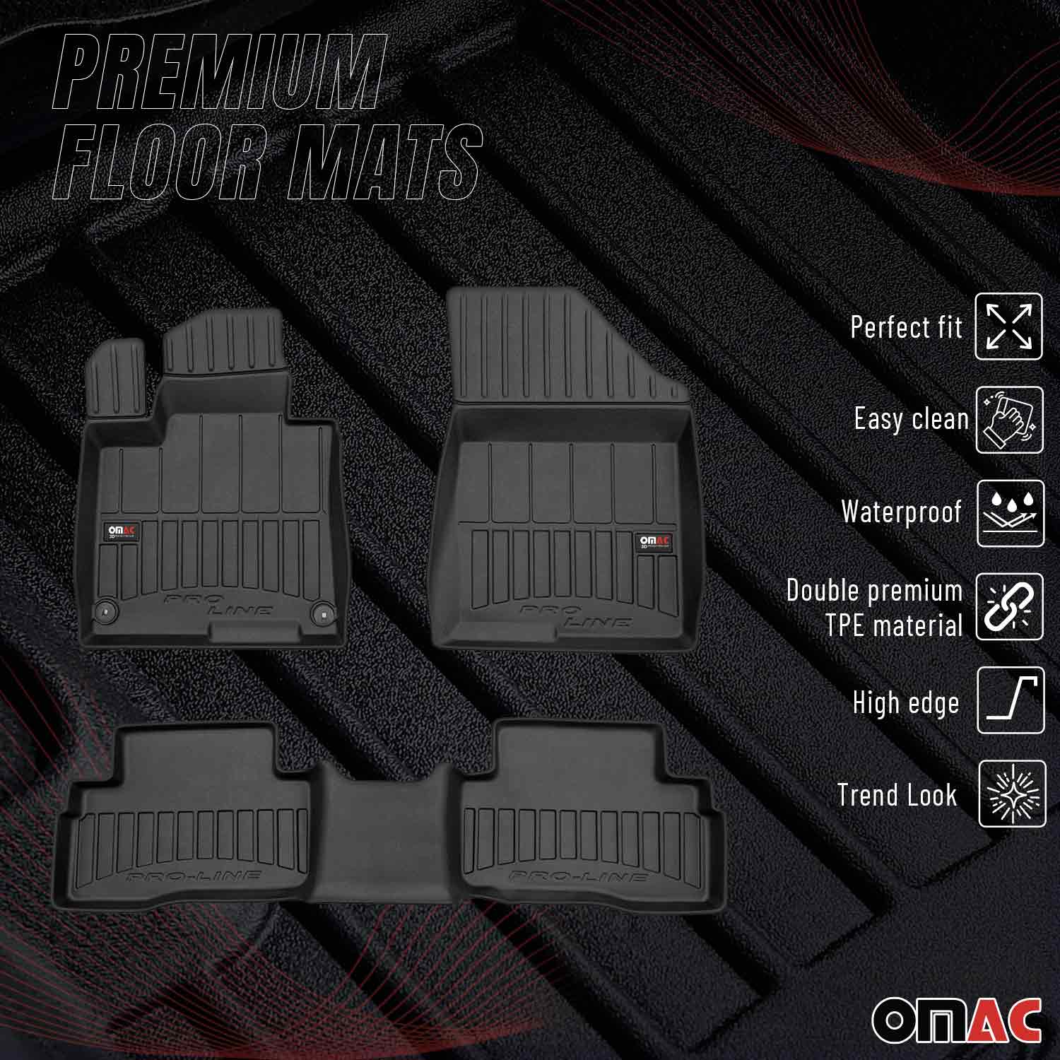 2023-2026 Kia Sportage Hybrid Premium Floor Mats Liners Full Set All Weather Heavy Duty