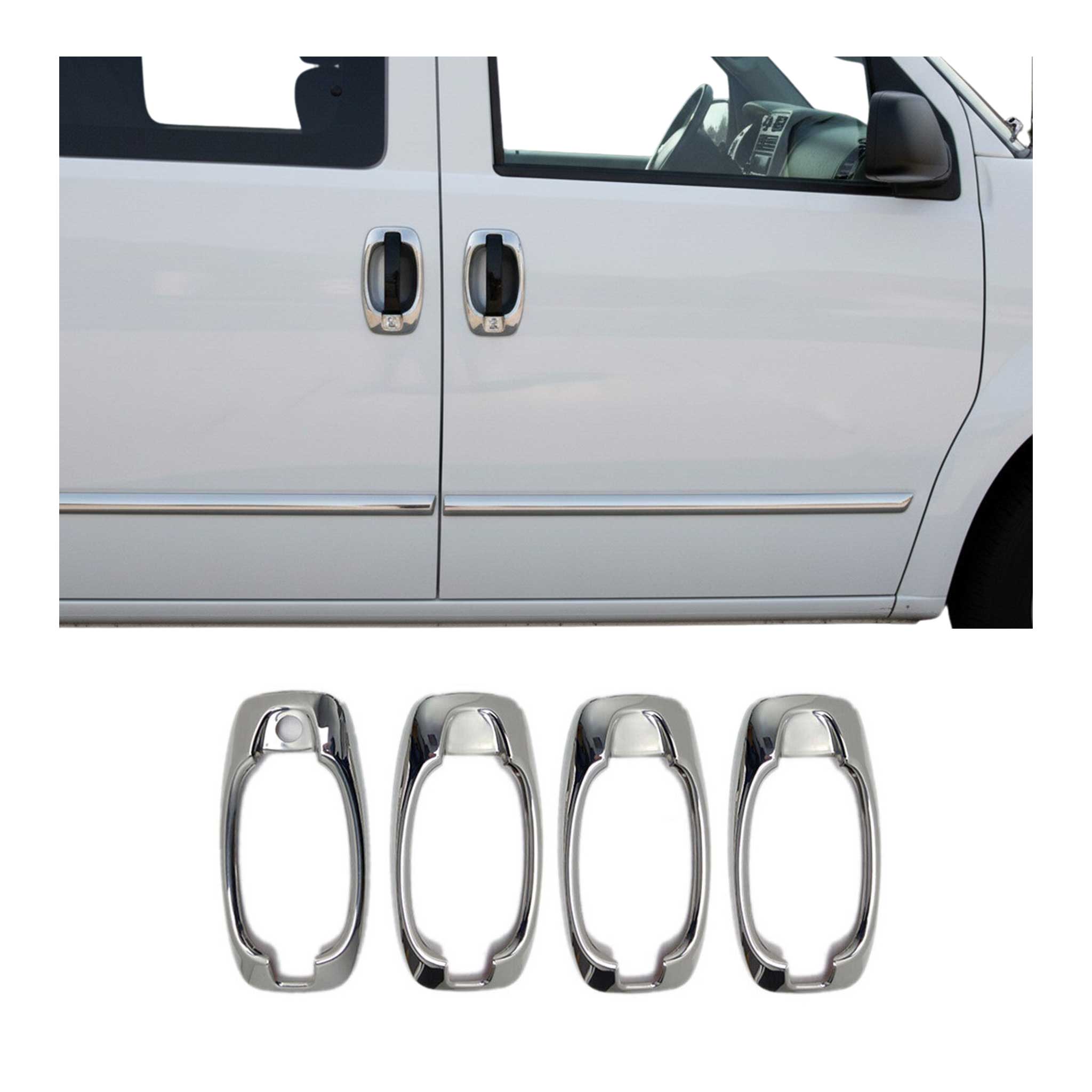 2015-2022 RAM ProMaster City Car Door Handle Cover Protector Stainless Steel 4 Pcs