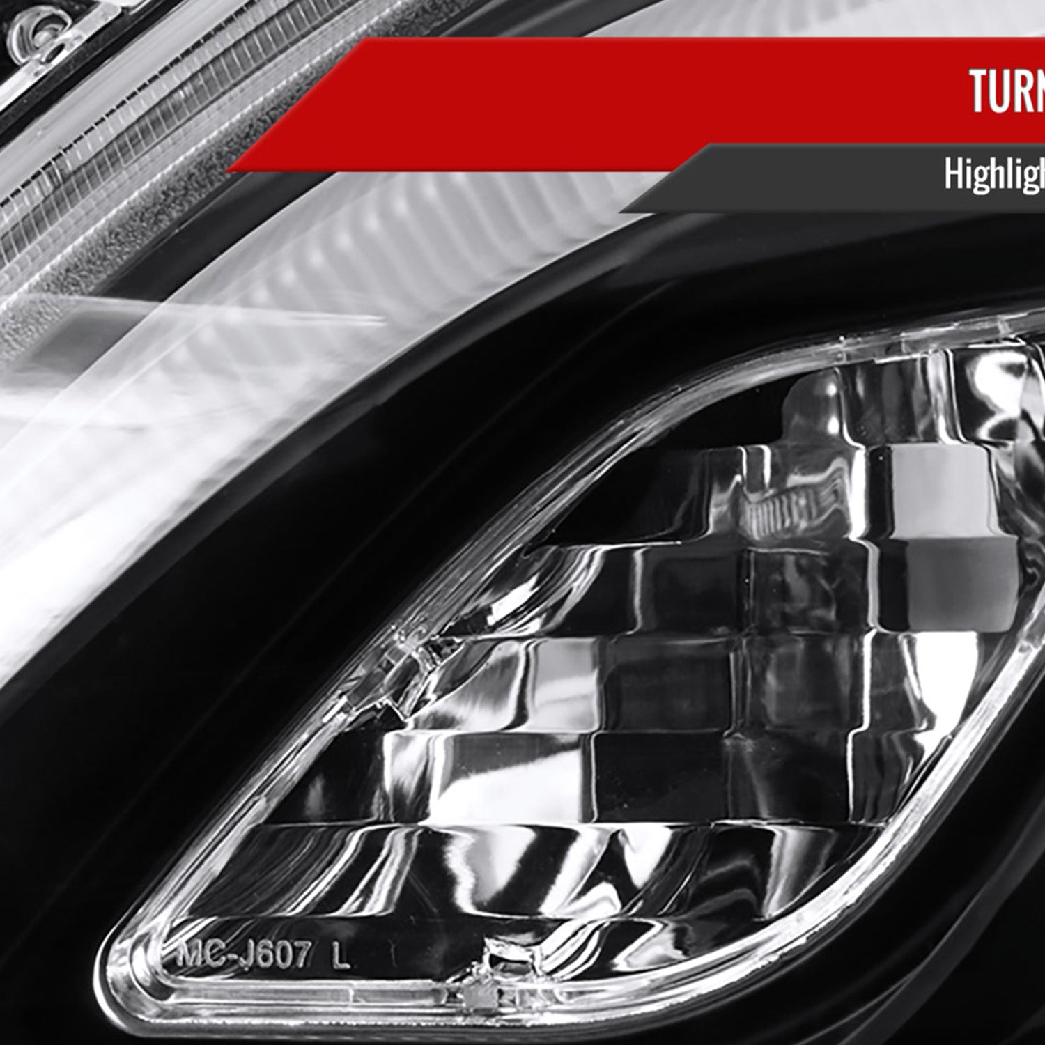 2007-2011 Honda CRV LED Bar Projector Headlights Matte Black/Clear Lens