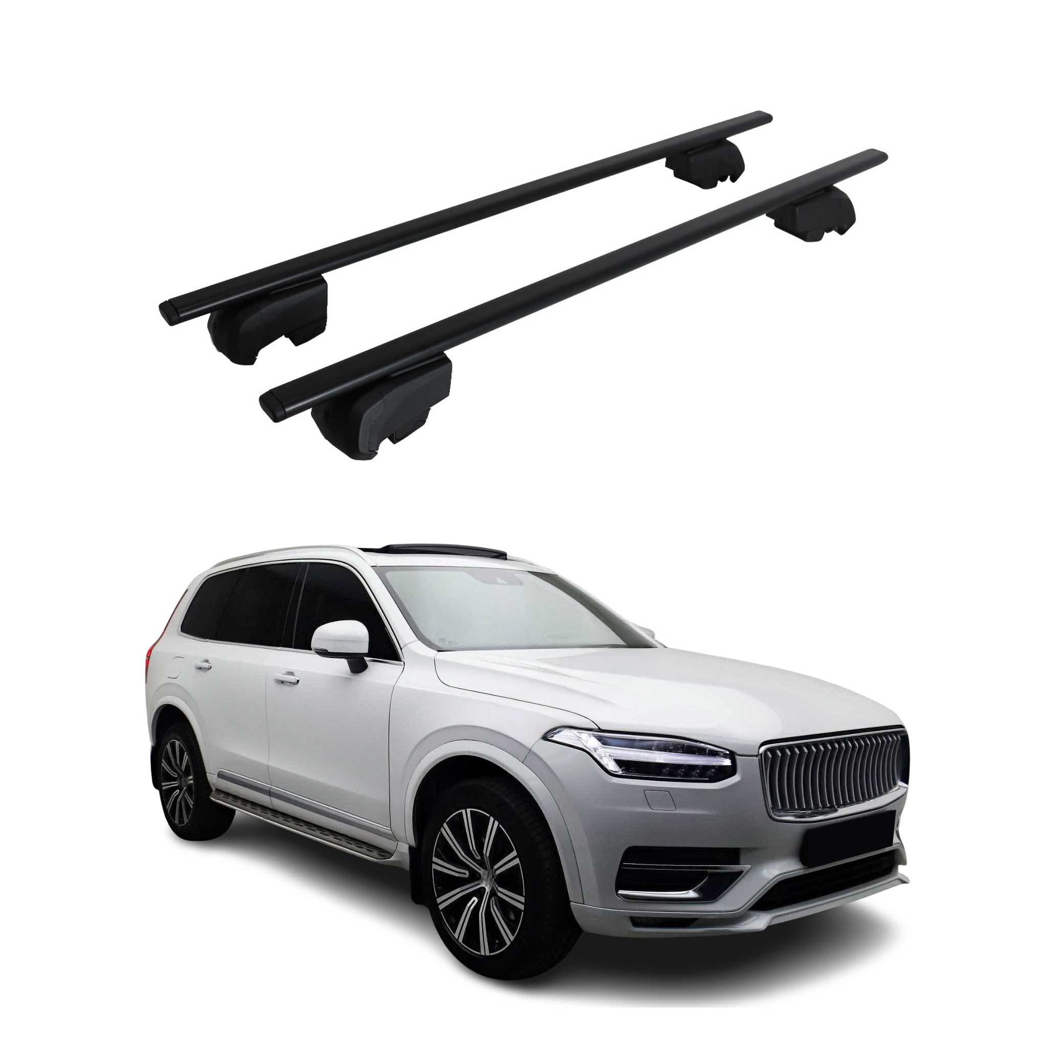 2016-2026 Volvo XC90 Roof Rack Cross Bars Black