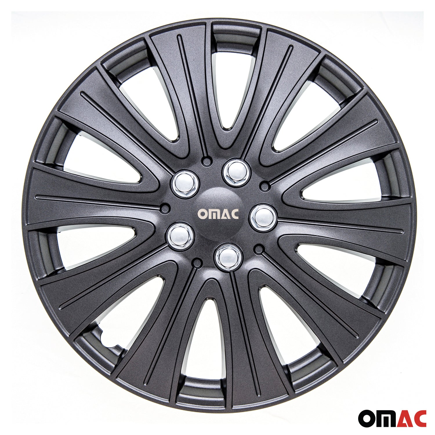 Pisa Hub Caps Wheel Cover 16" Gun Metal Grey Full Set 4 pcs.