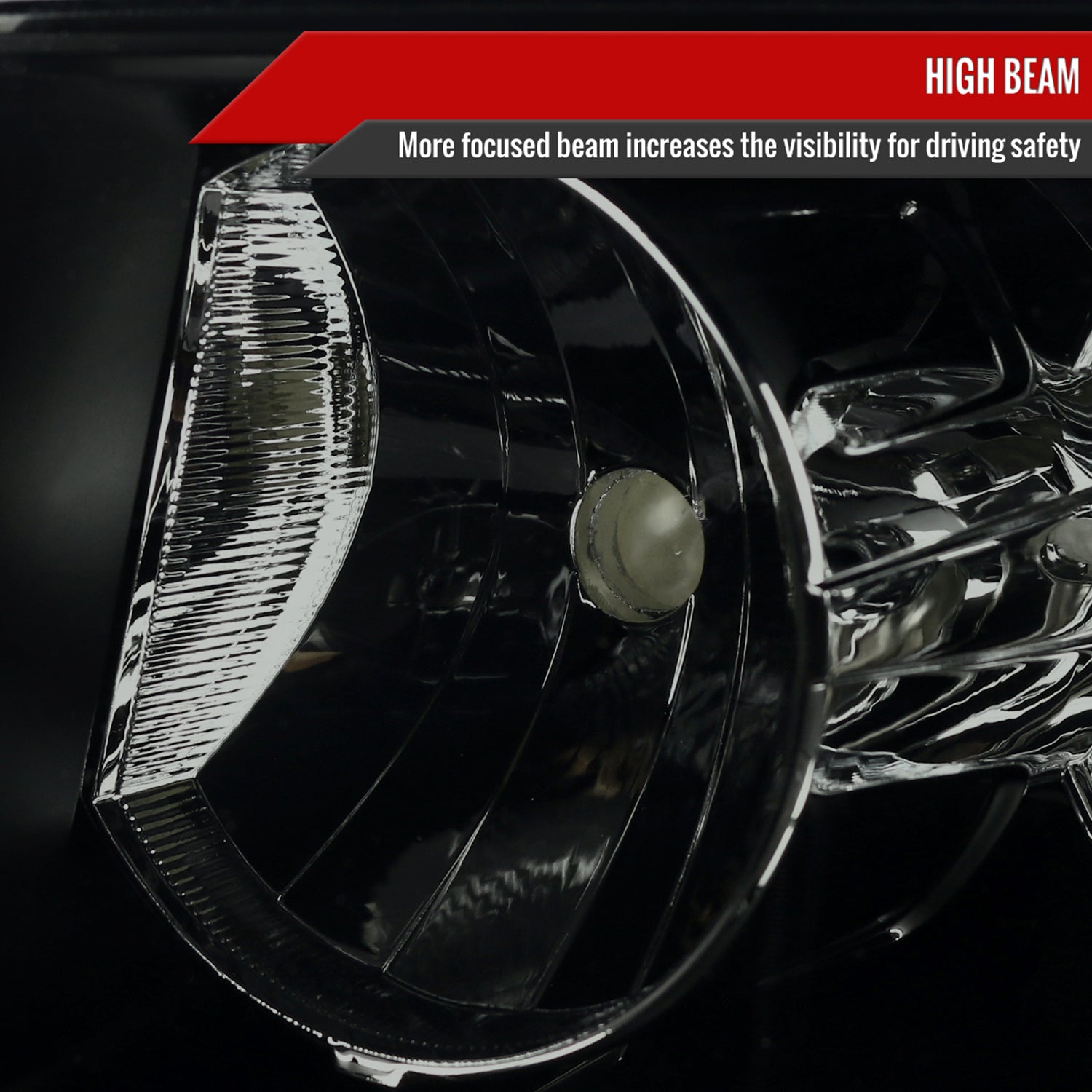 2007-2014 Chevy Avalanche/Tahoe/Suburban Factory Headlights Matt Black/Smoke