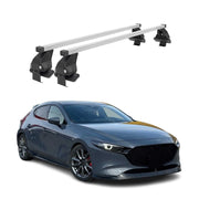 2019-2025 Mazda 3 Hatchback Roof Rack Cross Bars Silver