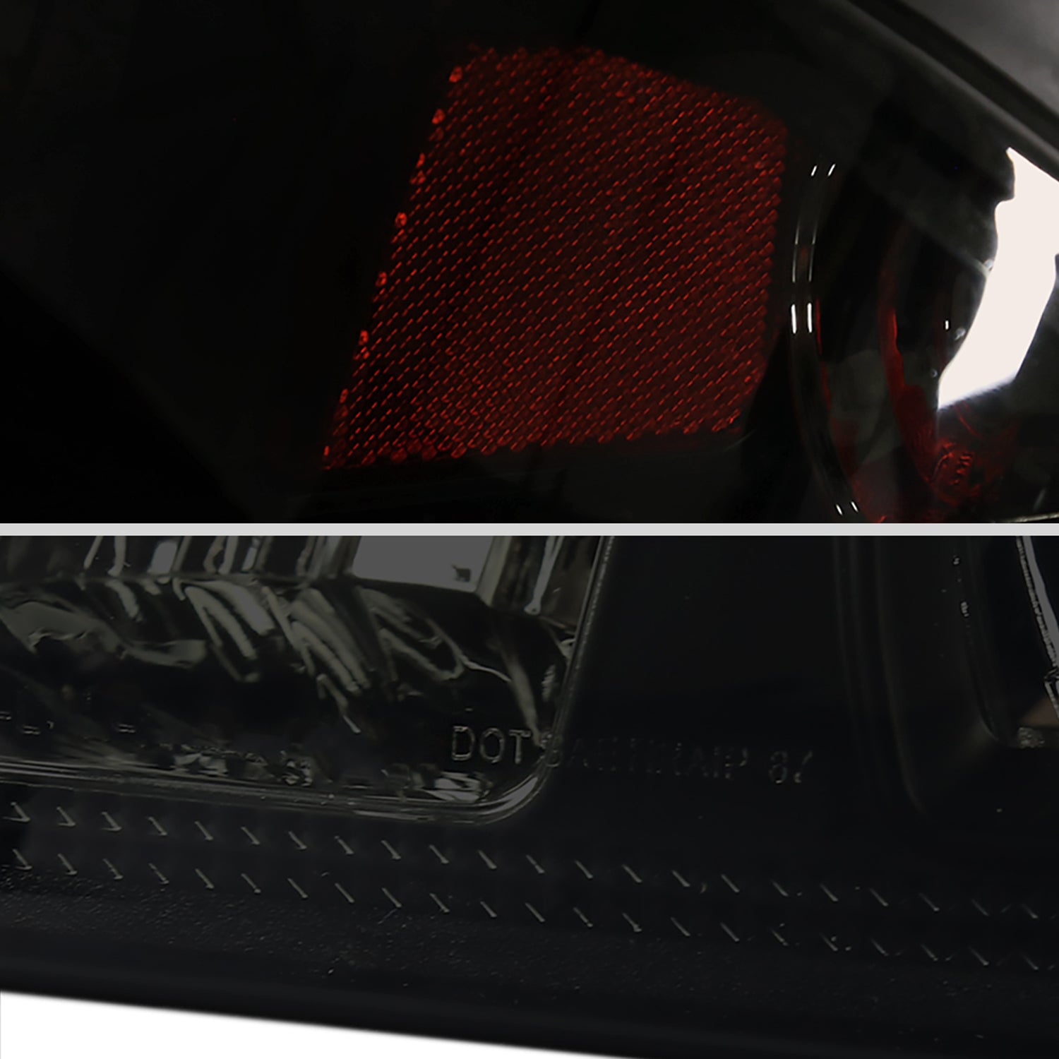 1987-1993 Ford Mustang Crystal Headlights Chrome Housing/Smoke Lens