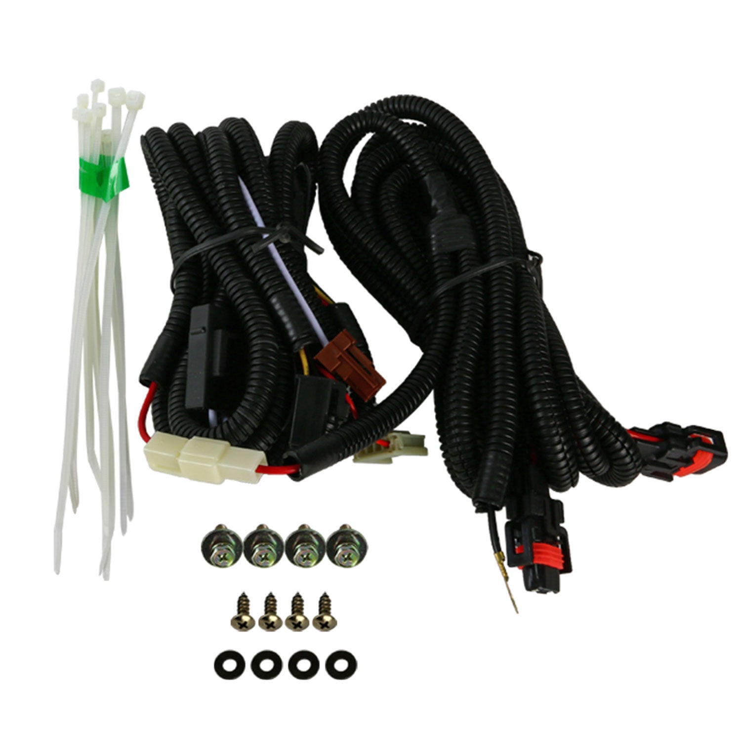 2007-2009 Nissan Altima Sedan H11 Fog Lights Kit Chrome Housing/Clear Lens