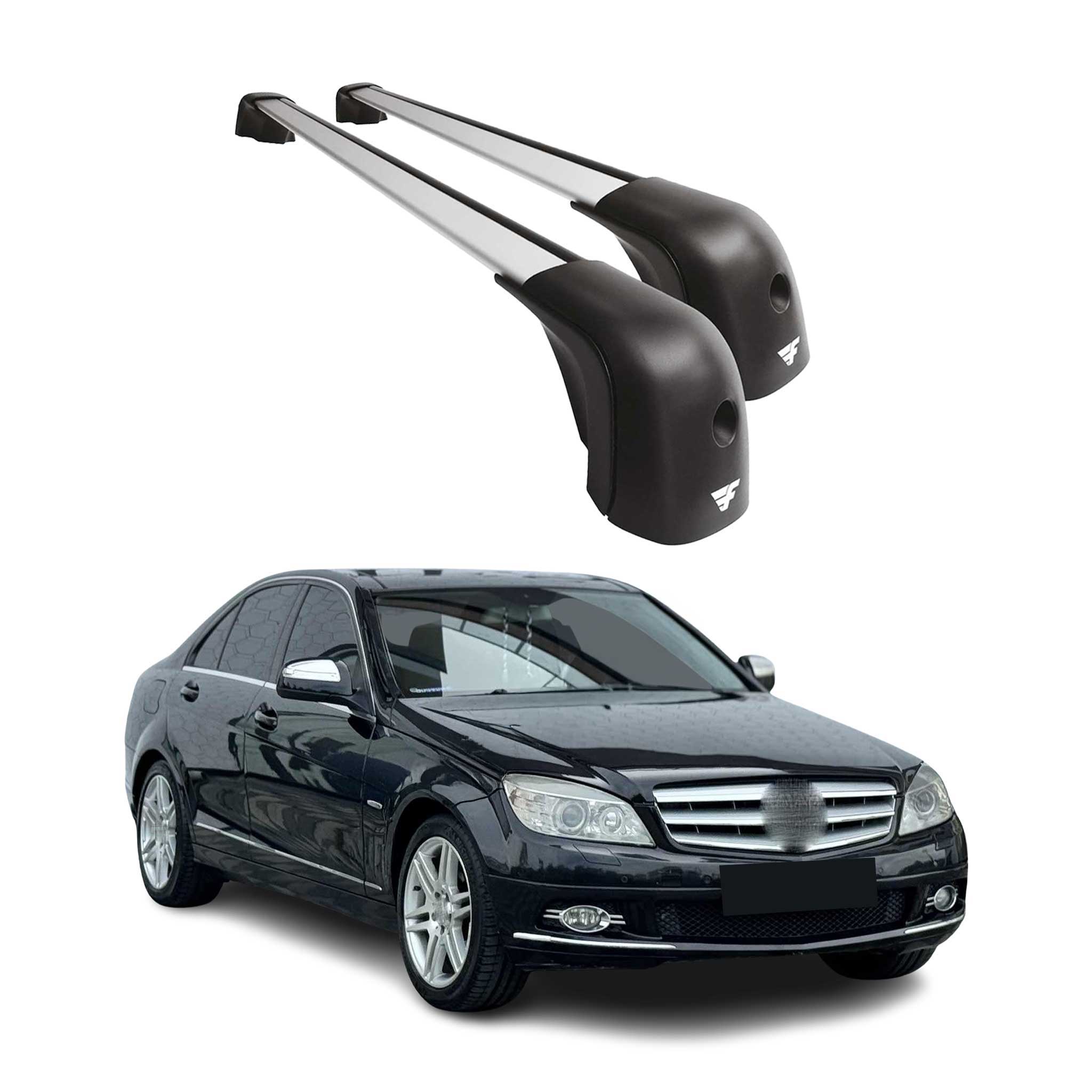 2010-2014 Mercedes C Class W204 OE Style Roof Racks Cross Bars Silver