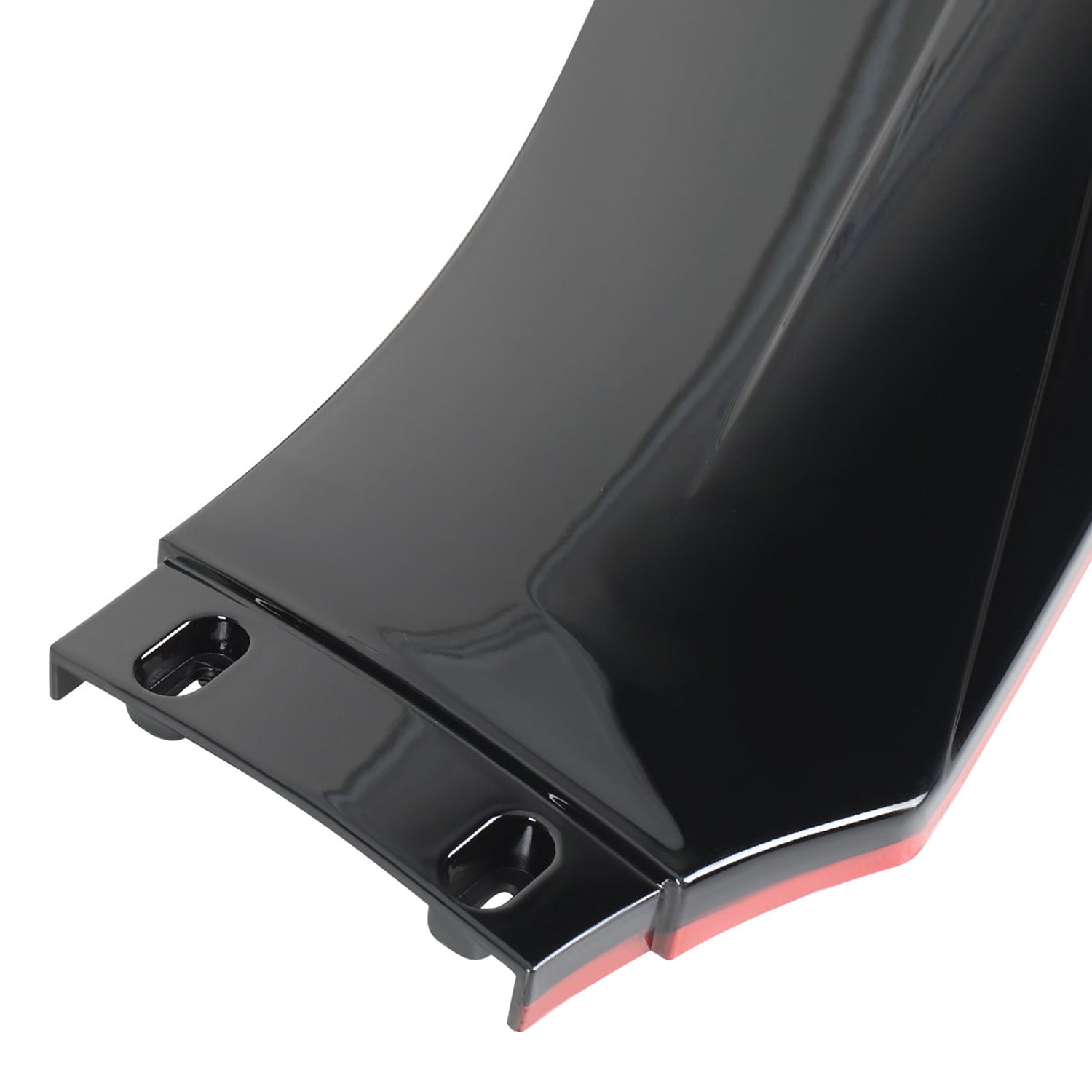 Universal Glossy Black/Red Trim Polypropylene 3Pcs Bumper Lip Spoiler Set