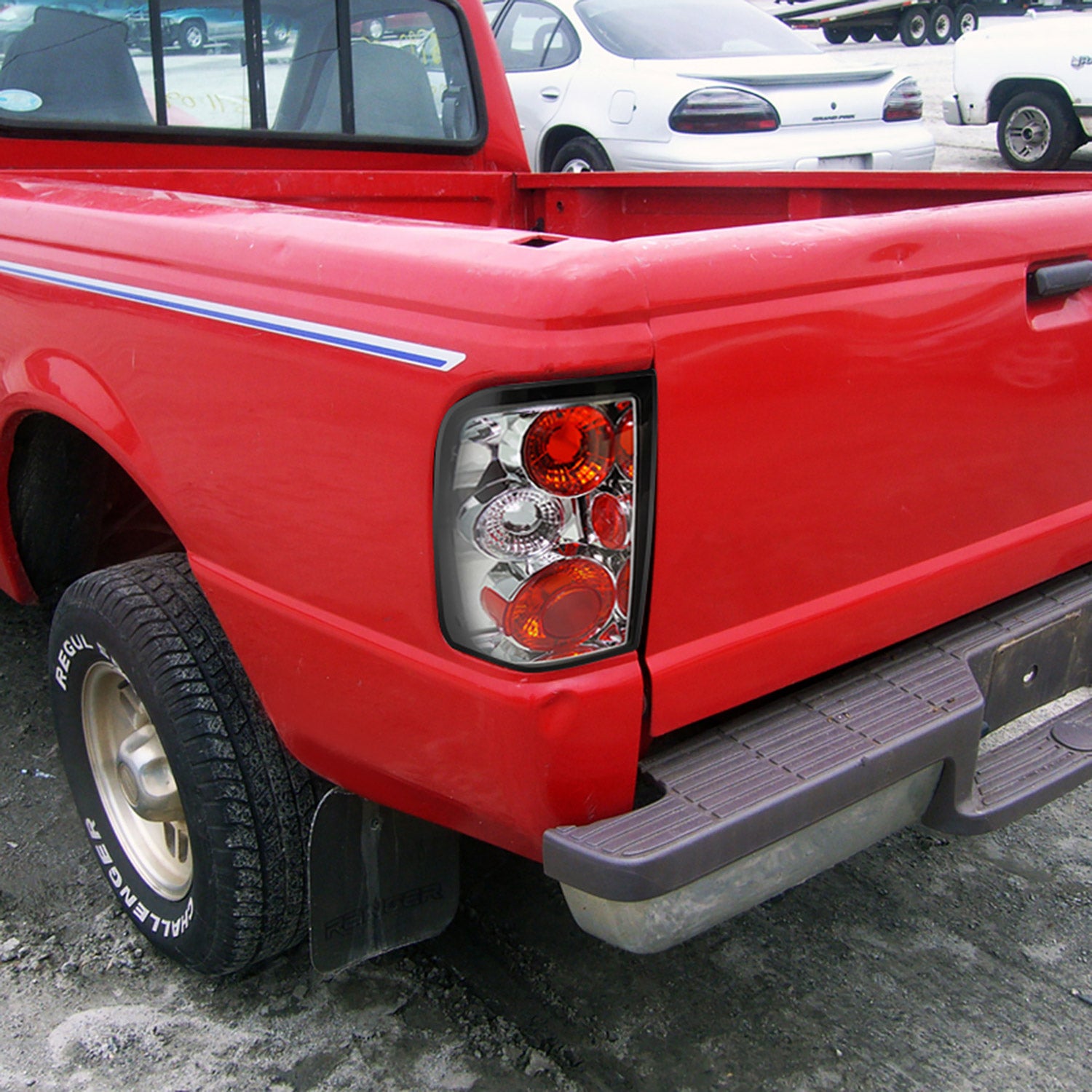 1993-1997 Ford Ranger Tail Lights Chrome Housing/Clear Lens