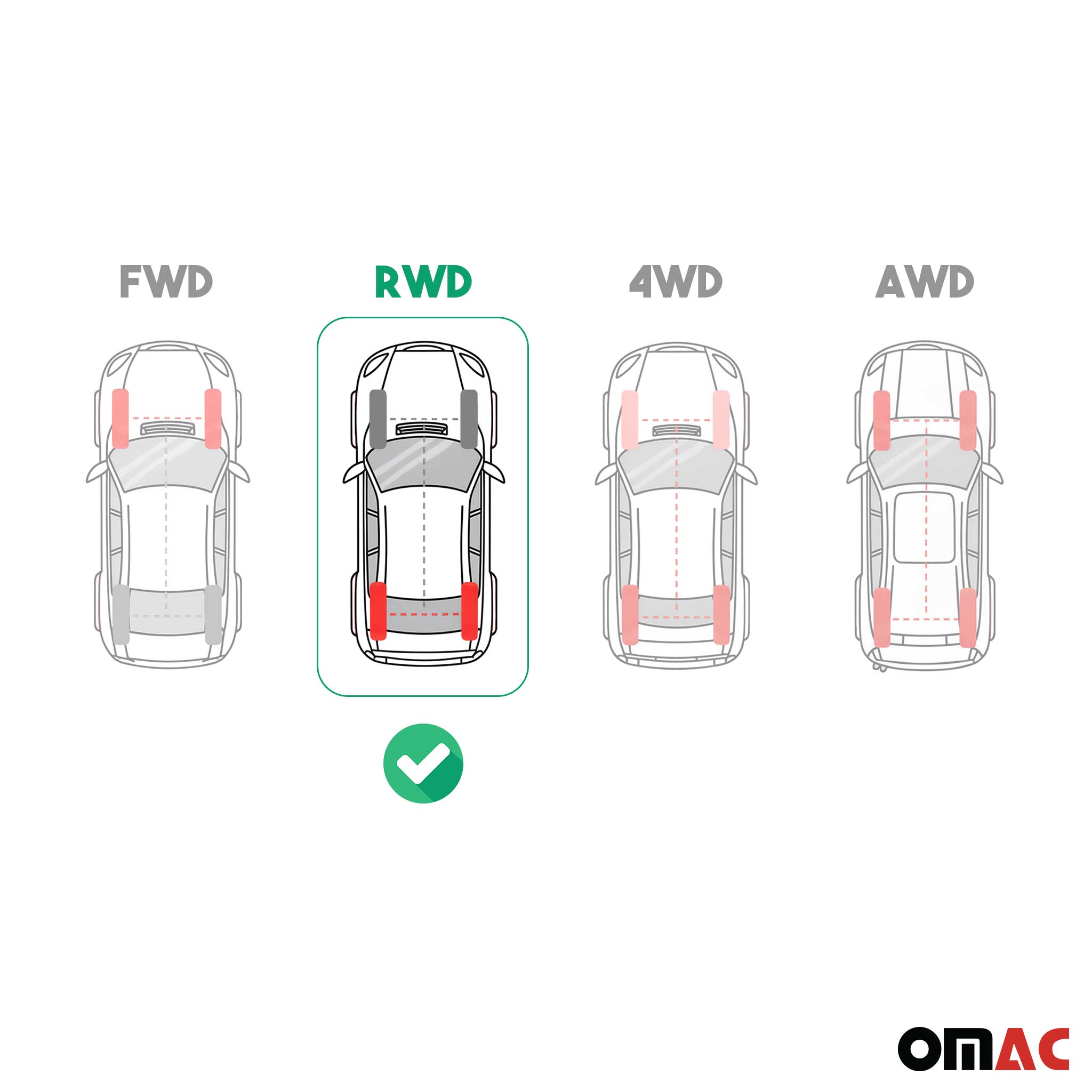 2014-2024 Lexus IS RWD Floor Mats Liners Full Set All Weather Rubber Black