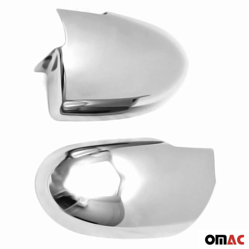 Side Mirror Cover Caps Fits Hyundai Accent 2006-2011 Chrome Silver 2 Pcs - OMAC USA