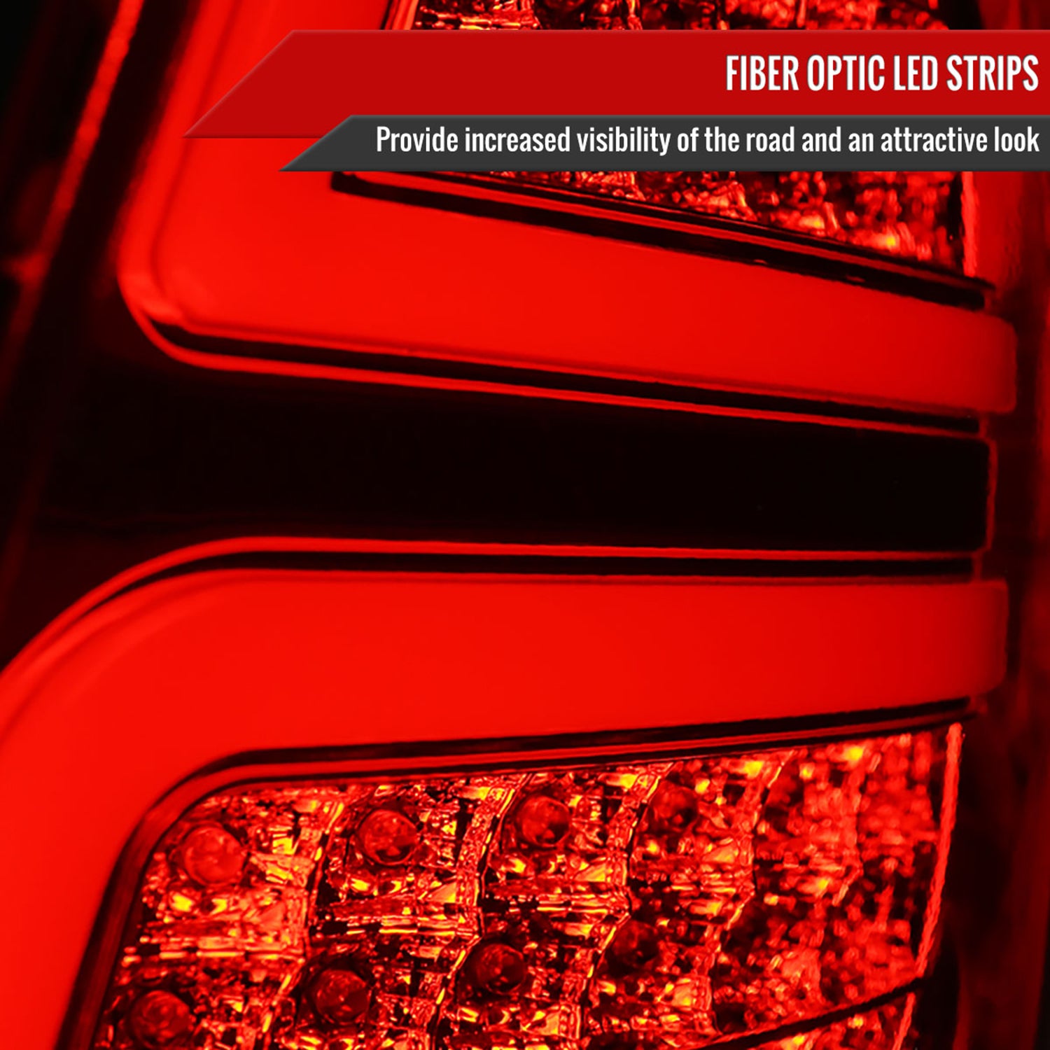 2006-2011 Mercedes Benz W164 ML Class LED Tail Lights Chrome/Red Lens