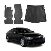 2014-2020 BMW 4 Series F32 Coupe Floor Mats & Cargo Liner Full Set All Weather Black