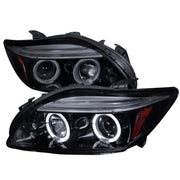 2005-2010 Scion tC Dual Halo Projector Headlights Glossy Black/Smoke Lens