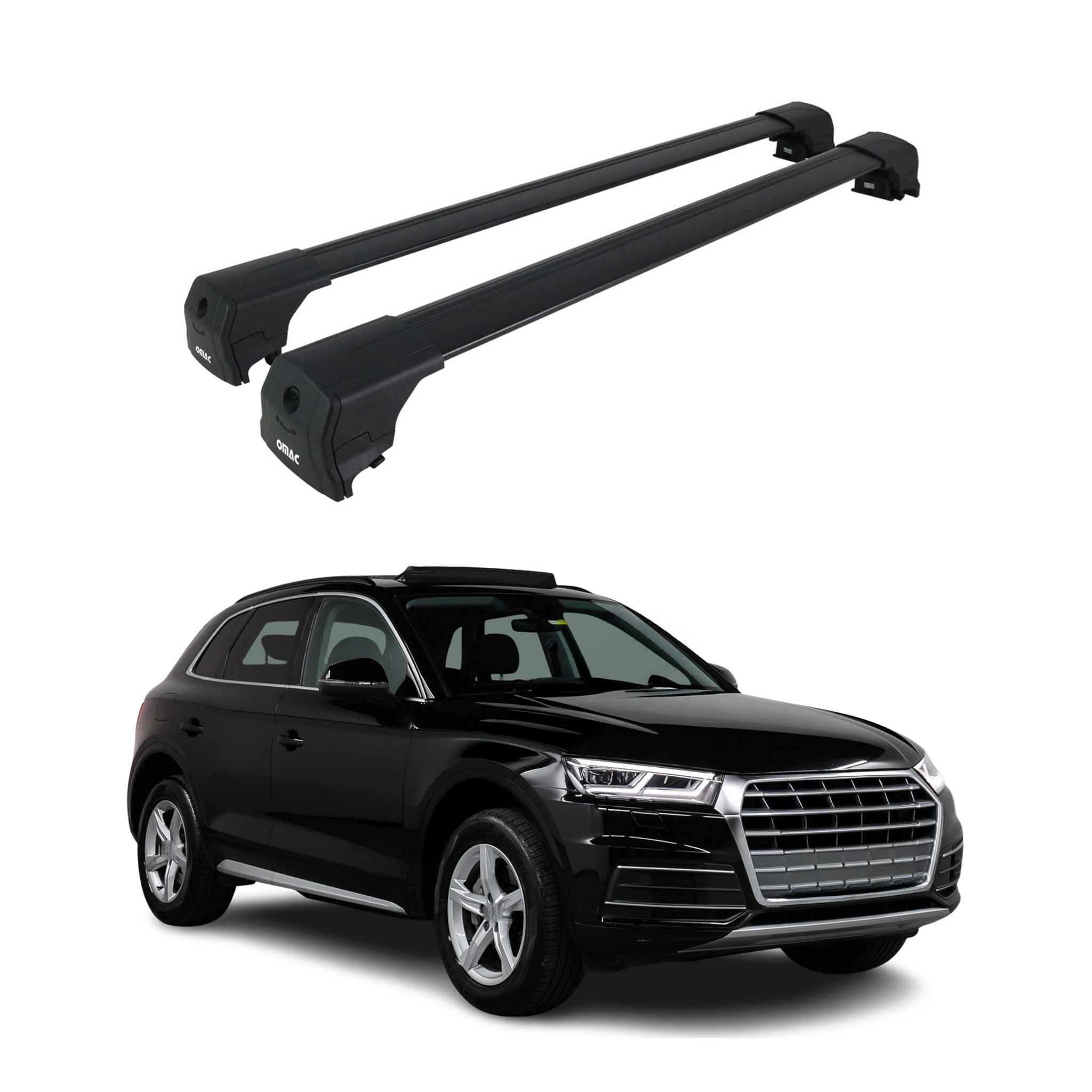 2018-2025 Audi Q5 2.gen Roof Rack Cross Bars Black
