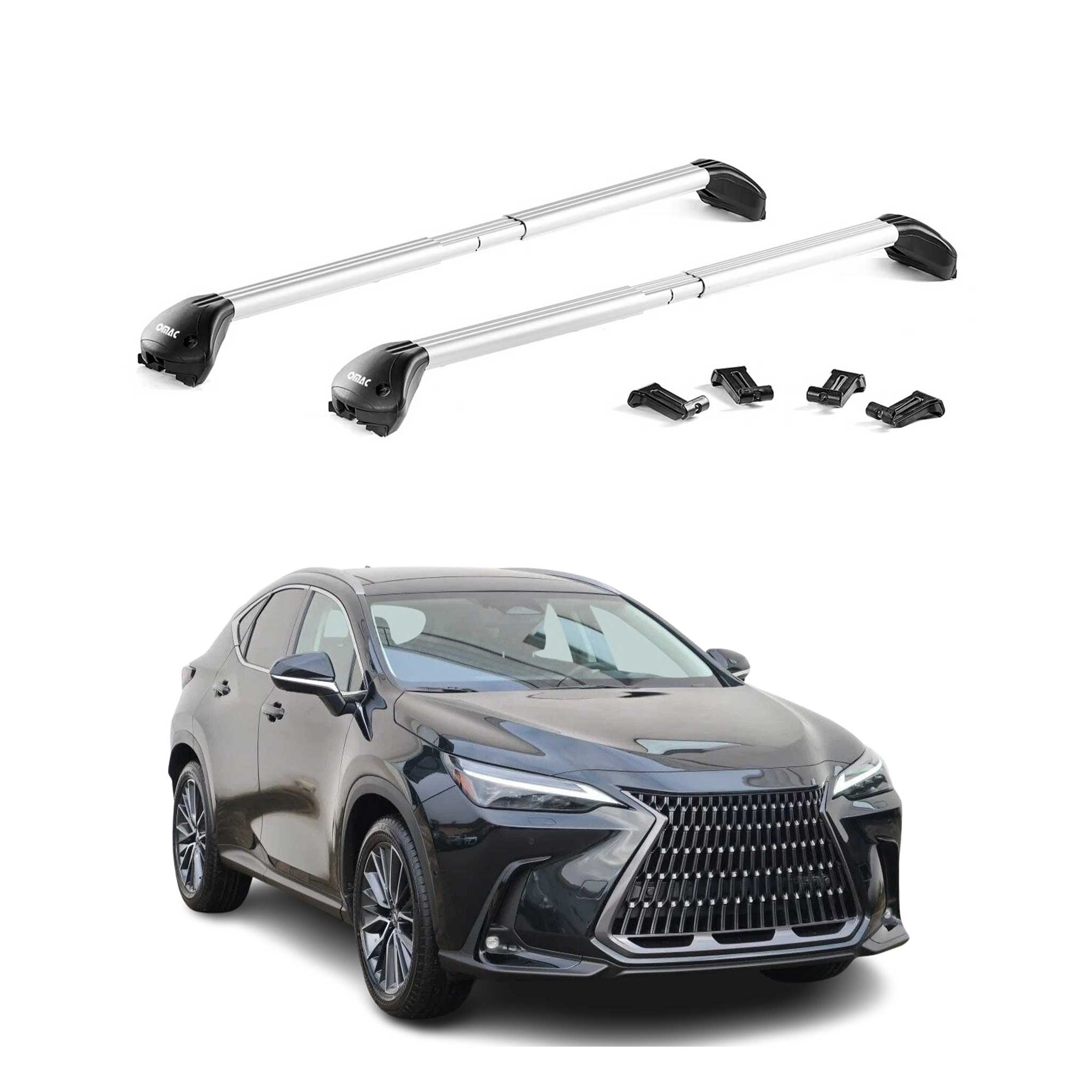 2022 Lexus NX 250 NX 350 NX 450 Roof Rack Cross Bars Black Luggage Carrier 2 Pcs