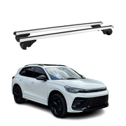 2025 VW Tiguan Roof Rack Cross Bars Luggage Carrier Alu Silver 2Pcs