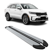 Running Boards Nerf Bars Side Step for Kia Sorento IV 2021-2023 Pre-FL Silver