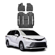 2021-2025 Toyota Sienna Floor Mats Liners Full Set All Weather 7 Seats