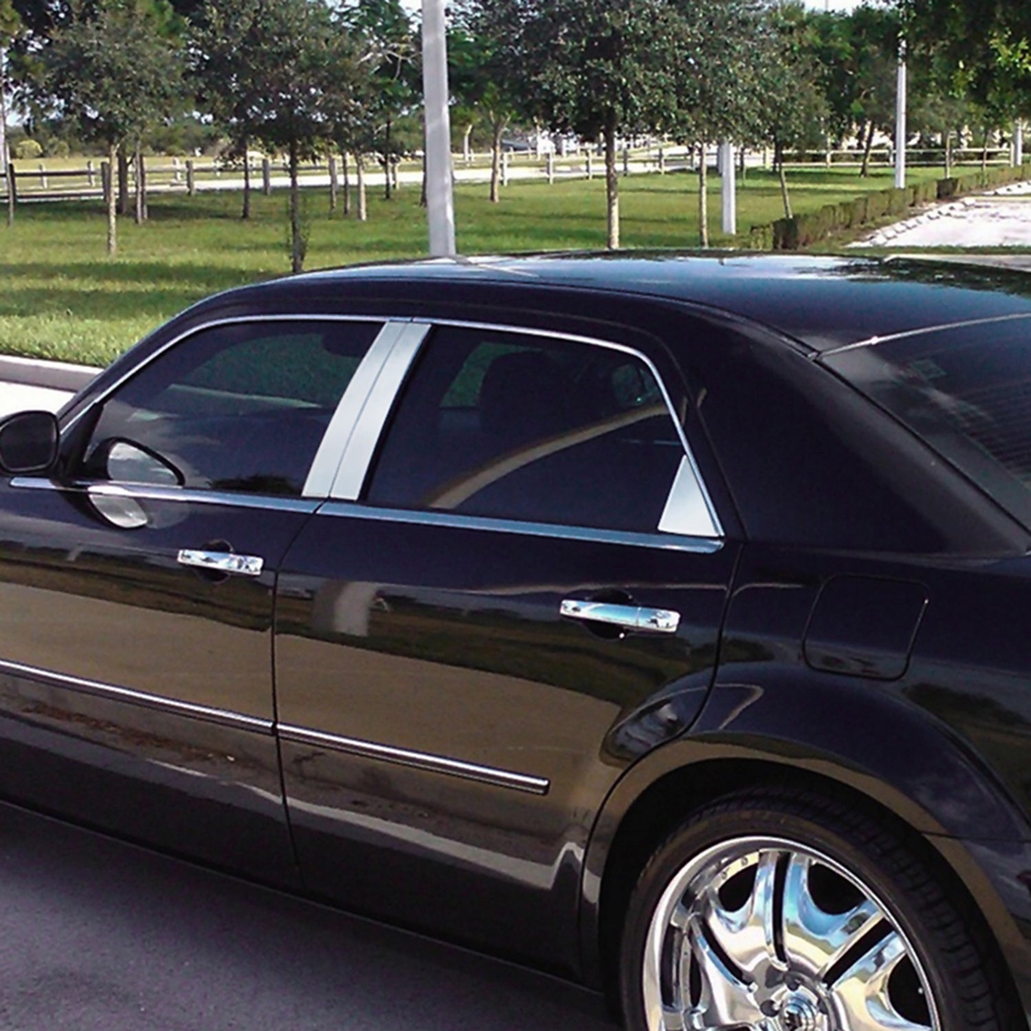 2005-2010 Chrysler 300 Dodge Magnum Door Pillar Posts Trim Chrome