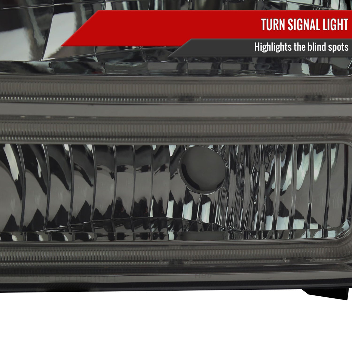 1999-2004 Ford F-250/350/450/550/Excursion Headlights Dual LED C-Bar Smoke