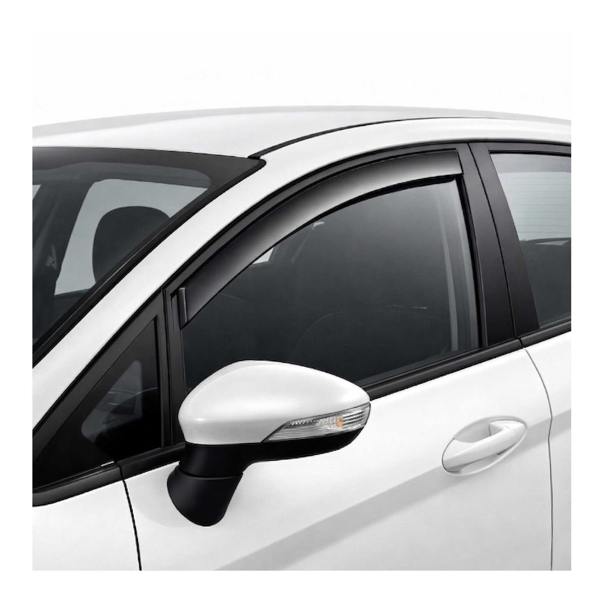 2011-2019 Ford Fiesta Window Visor Vent Rain Deflector 2Pcs Smoke