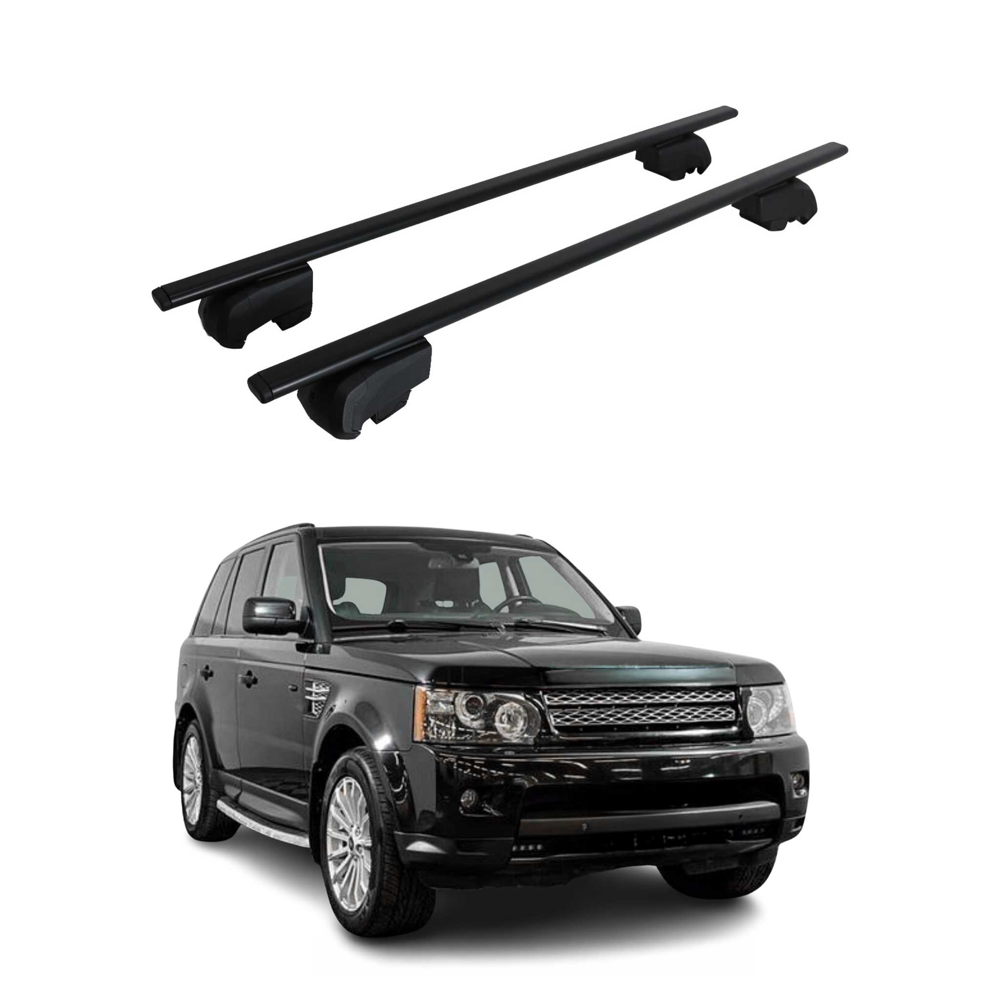 2006-2009 Land Rover Range Rover Sport Roof Rack Cross Bars Black