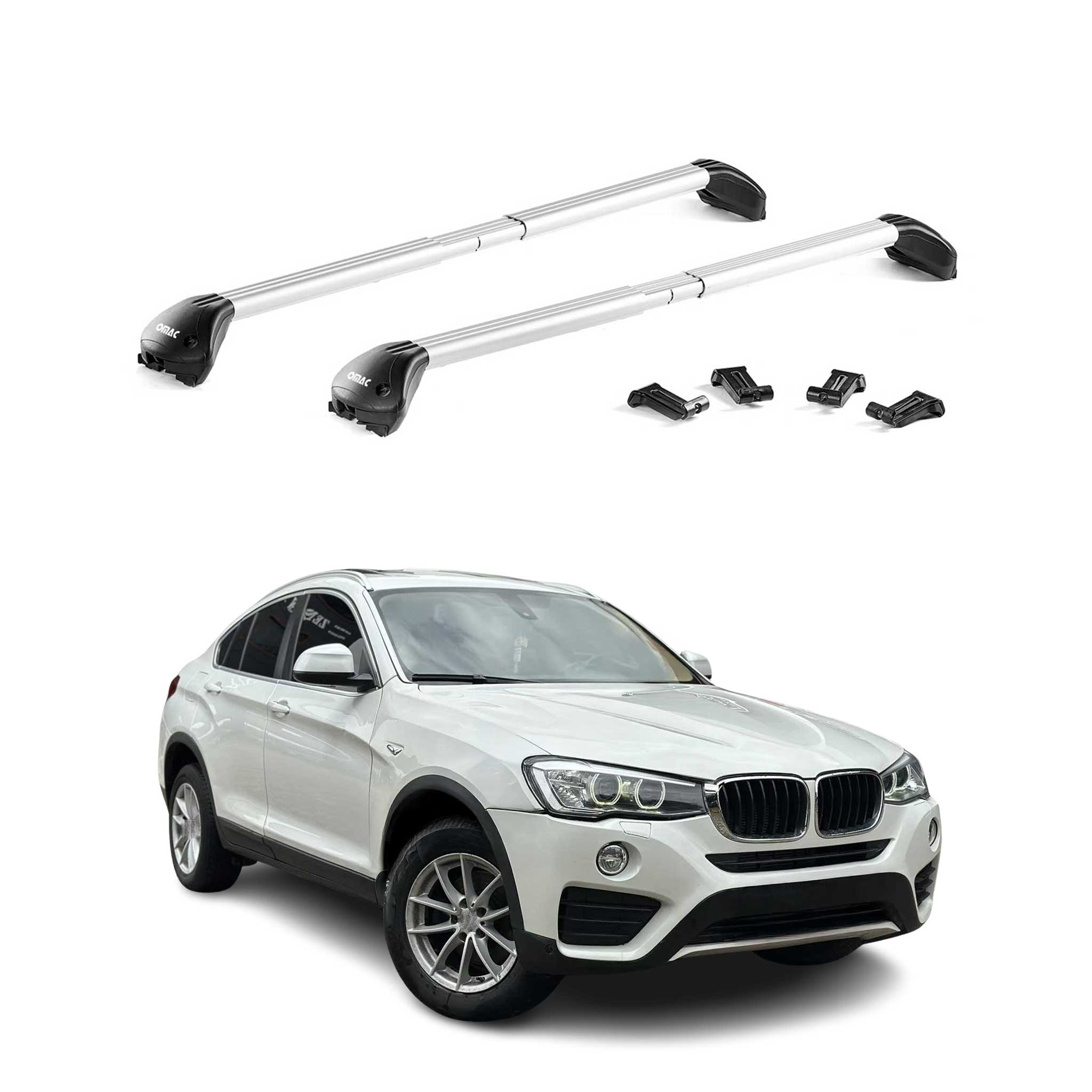 2015-2018 BMW X4 Roof Rack Cross Bars Silver