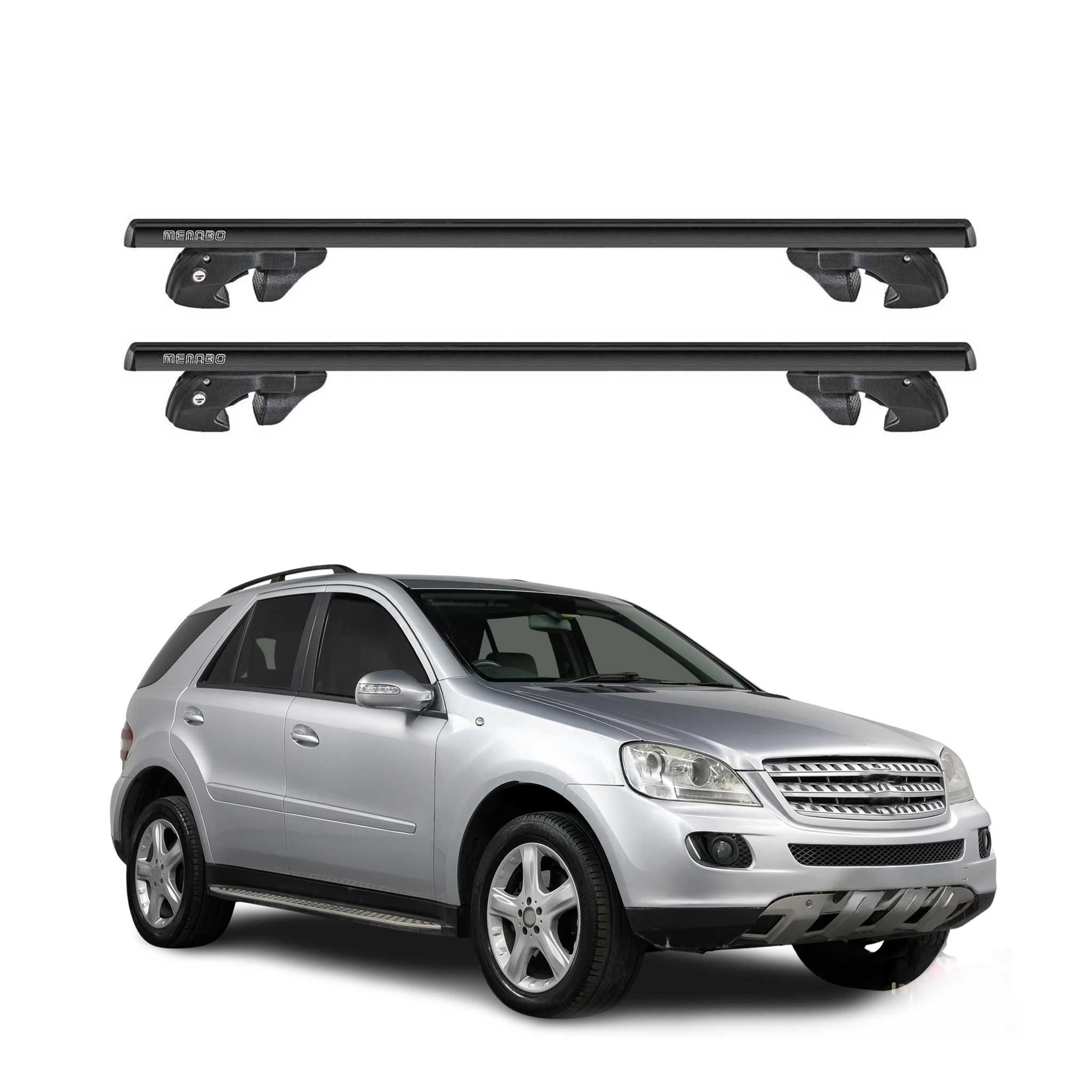 2005-2011 Mercedes M Class W164 Roof Rack Cross Bars Black