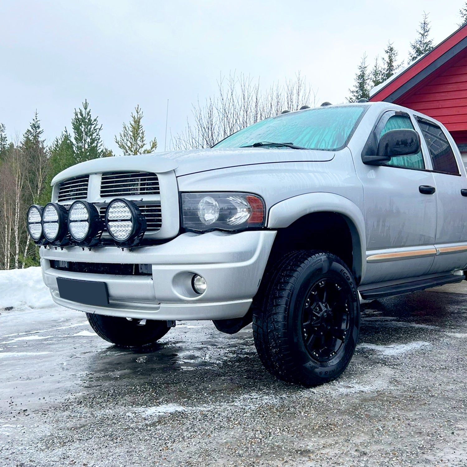 2002-2005 Dodge RAM 1500/ 2003-2005 RAM 2500 3500 Factory Headlights Matt Black