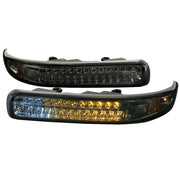 1999-2002 Chevy Silverado/ 00-2006 Tahoe Suburban LED Bumper Lights Chrome Smoke