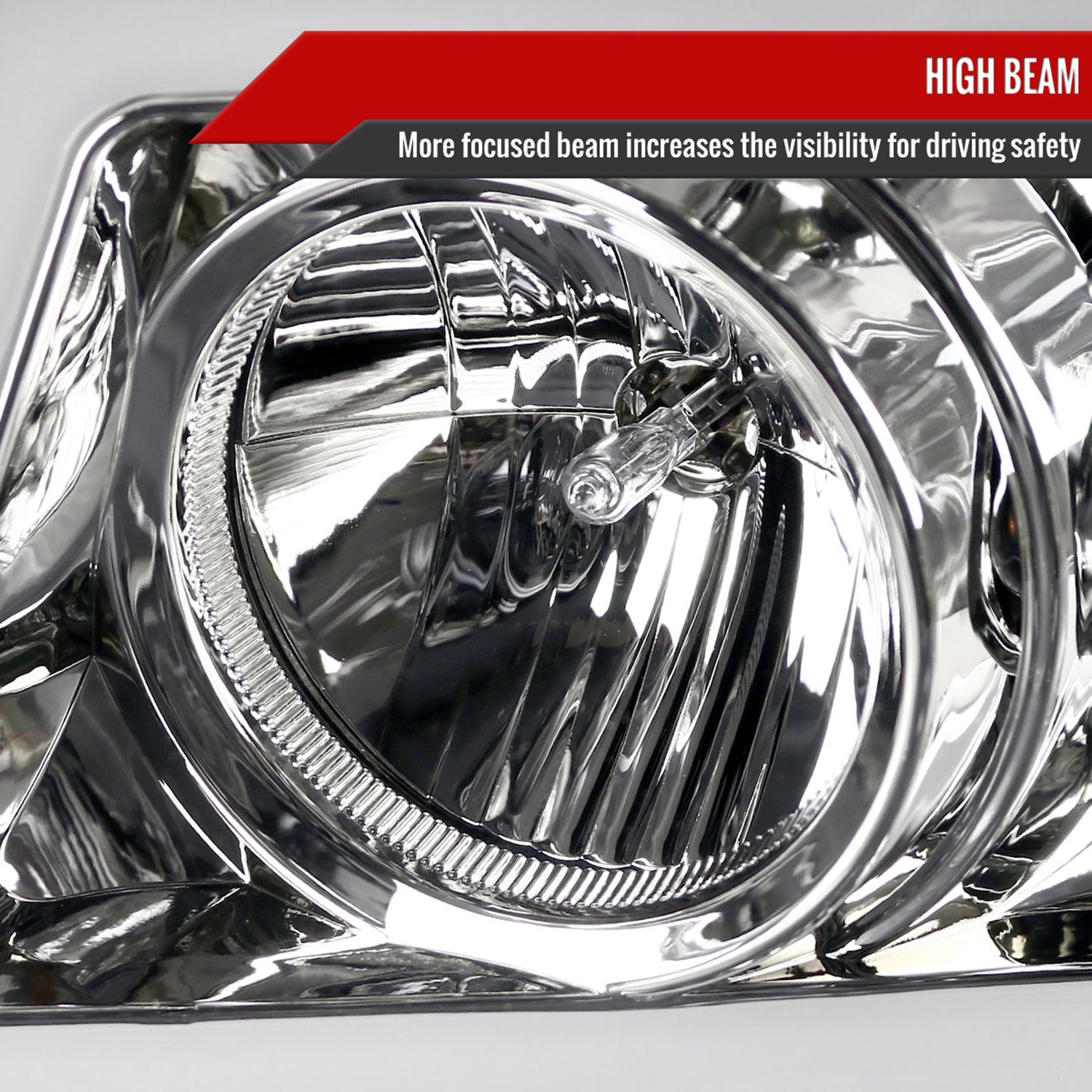 2007-2013 Chevy Avalanche/ 07-2014 Tahoe Suburban LED C-Bar RS Headlights Chrome