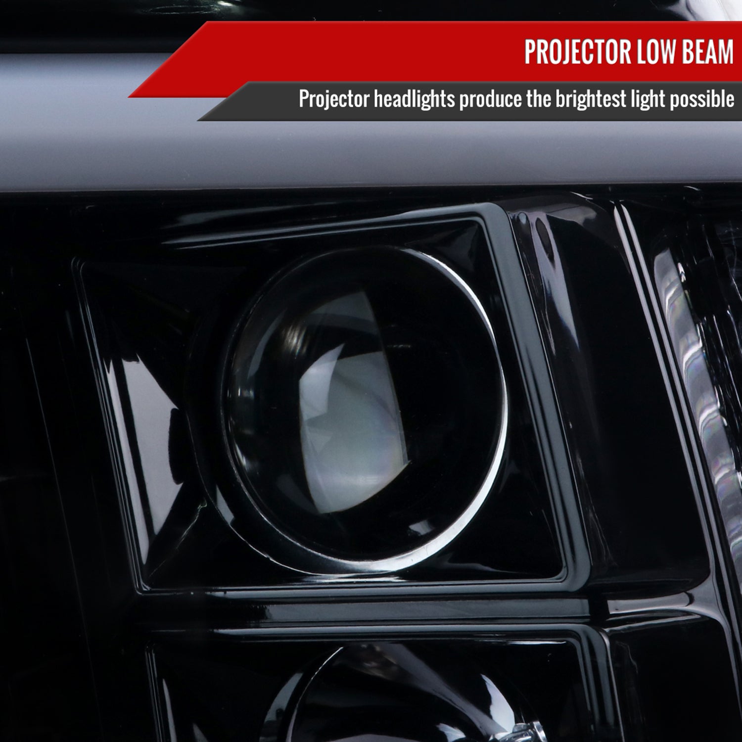 2009-2018 Dodge RAM 1500 / 2500 3500 LED C-Bar Headlights Glossy Black