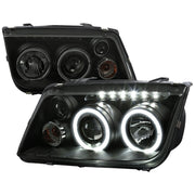 1999-2005 VW Jetta/Bora Mk4 Dual Halo Projector Headlights LED Light Smoke