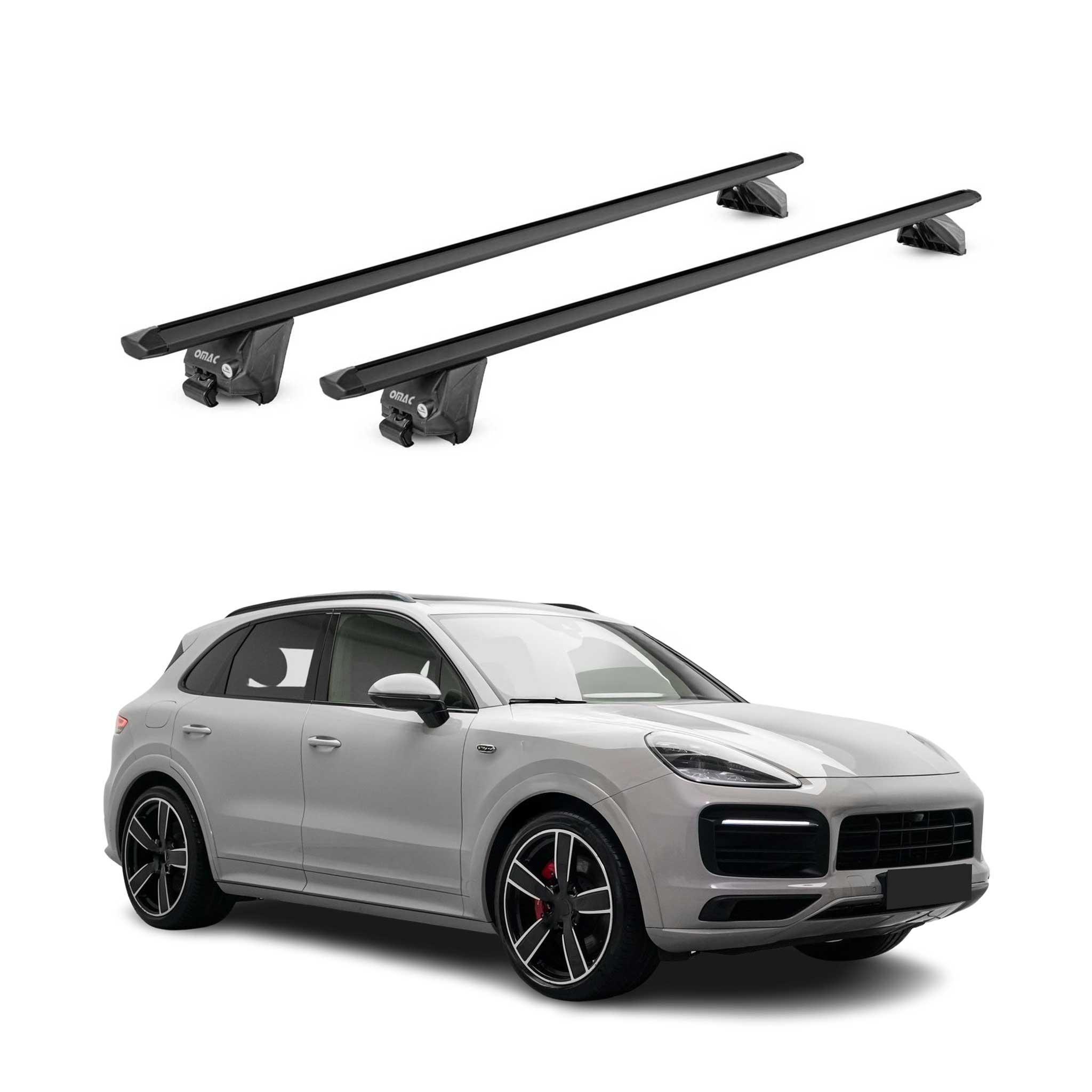 2019-2025 Porsche Cayenne Roof Rack Cross Bars Black