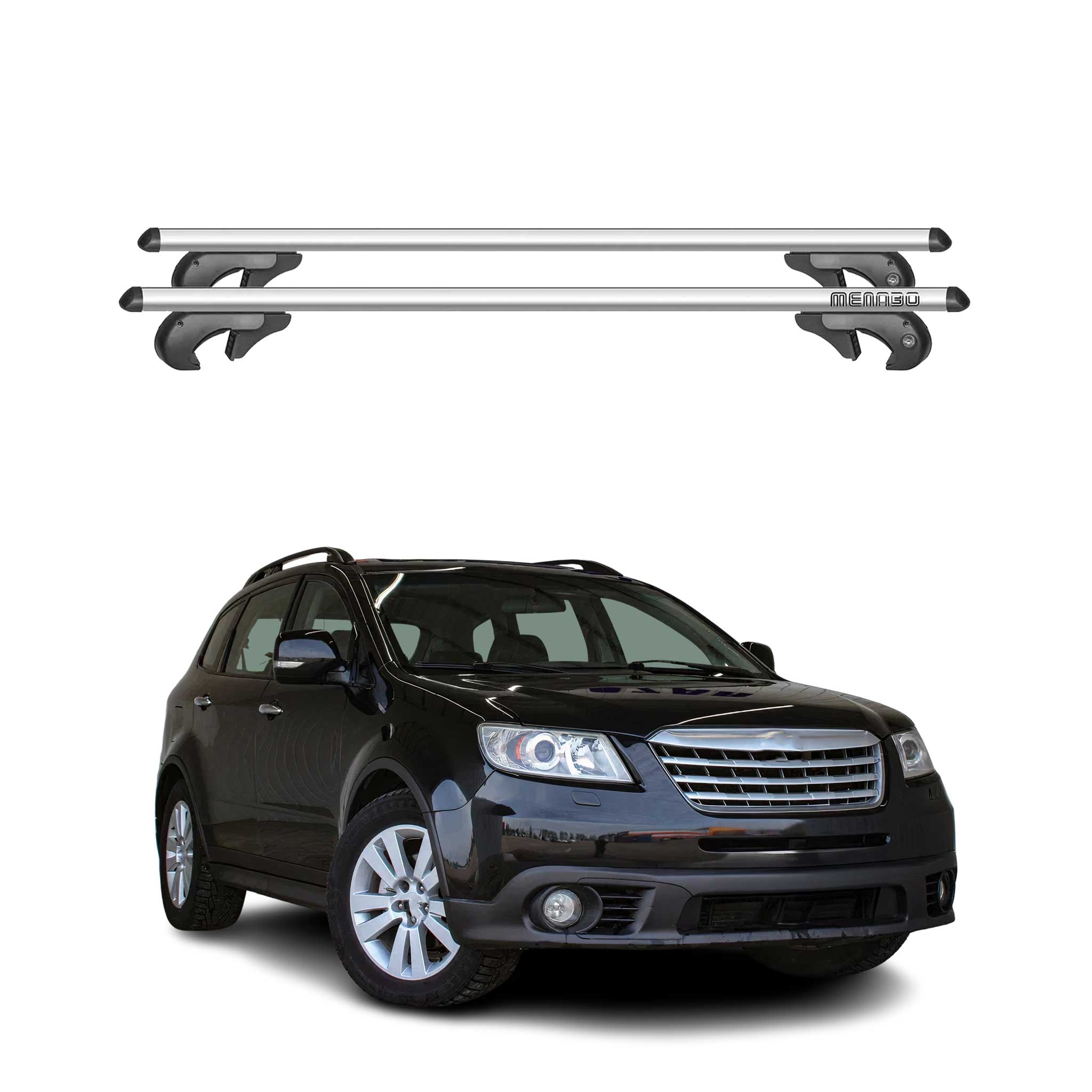2008-2014 Subaru Tribeca Roof Rack Cross Bars Silver