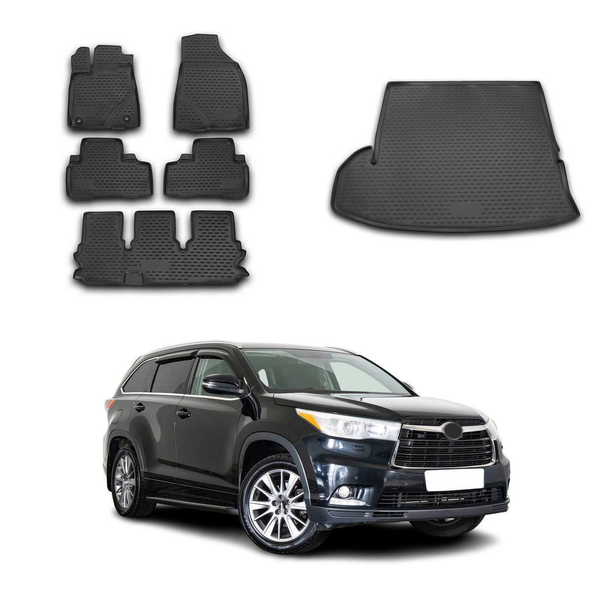 OMAC Floor Mats & Cargo Liners for Toyota Highlander 2014-2019