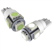 T10 5 SMD Wedge LED License Plate, Side Marker, Lamp Light Bulb - 2PC White